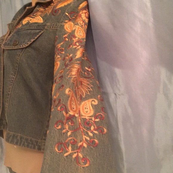 Gordon James embroidered denim jacket, S - Picture 2 of 8